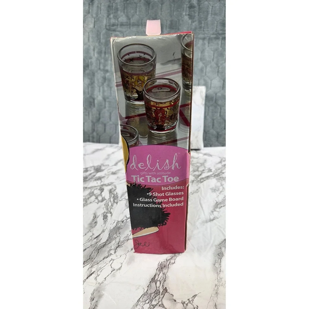 Delish Gifts with Attitude Tic Tac Toe Shot Glass Game Set Working Girl 326242GB